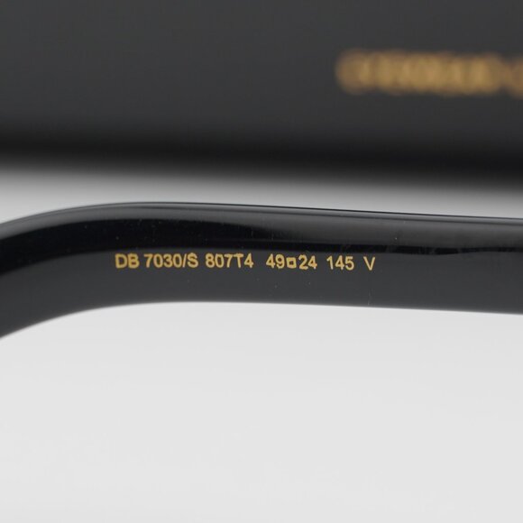 David Beckham DB 7030/S 0807 T4 Square Sunglasses - Black/Silver Mirror - Picture 8 of 9